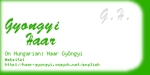 gyongyi haar business card